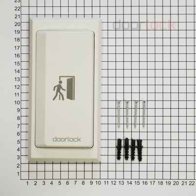 Кнопка локтевая DOORLOCK PB02 белая, накладная, IP30